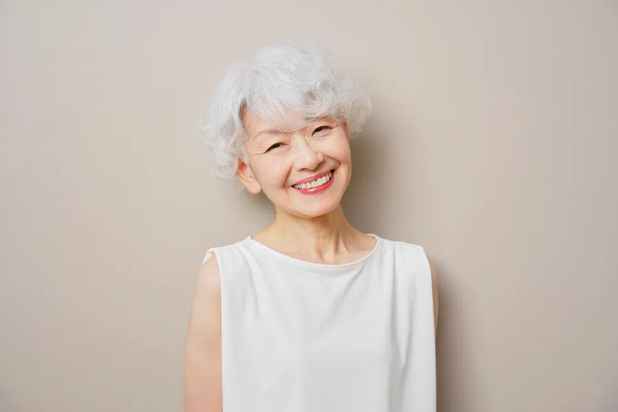 Smiling older patient